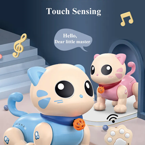 اسباب بازی ربات گربه موزیکال کنترلی آبی Robot Cat Toy for Kids, Remote Control Kitty Toys_اسباب بازی ربات